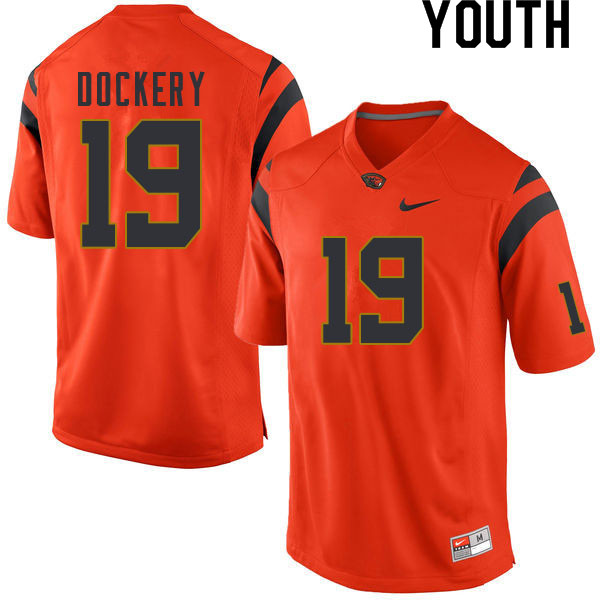 Youth #19 Job Dockery Oregon State Beavers College Football Jerseys Sale-Orange